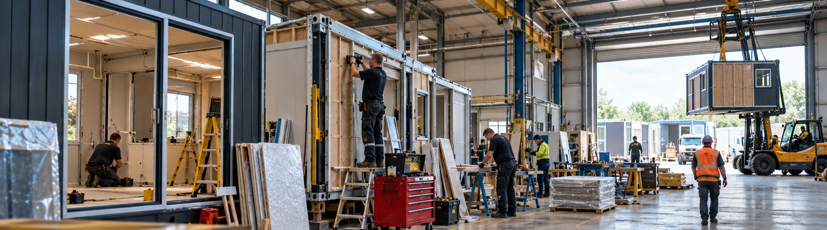 Illustration of Modular building production improvement